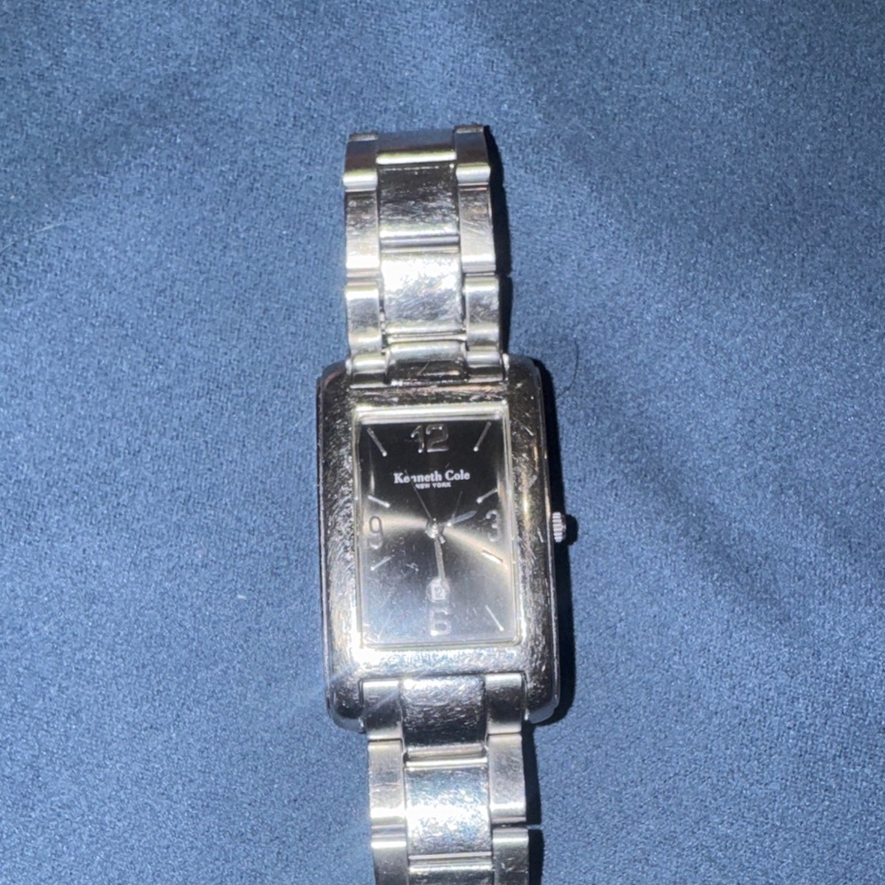 Kenneth Cole Silver Rectangular Watch - image 4
